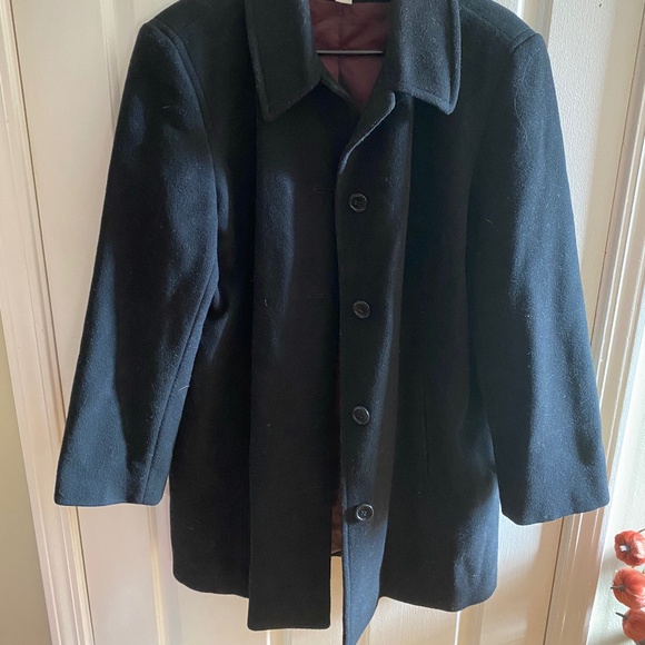 Liz Claiborne black lambs wool coat - Picture 2 of 6